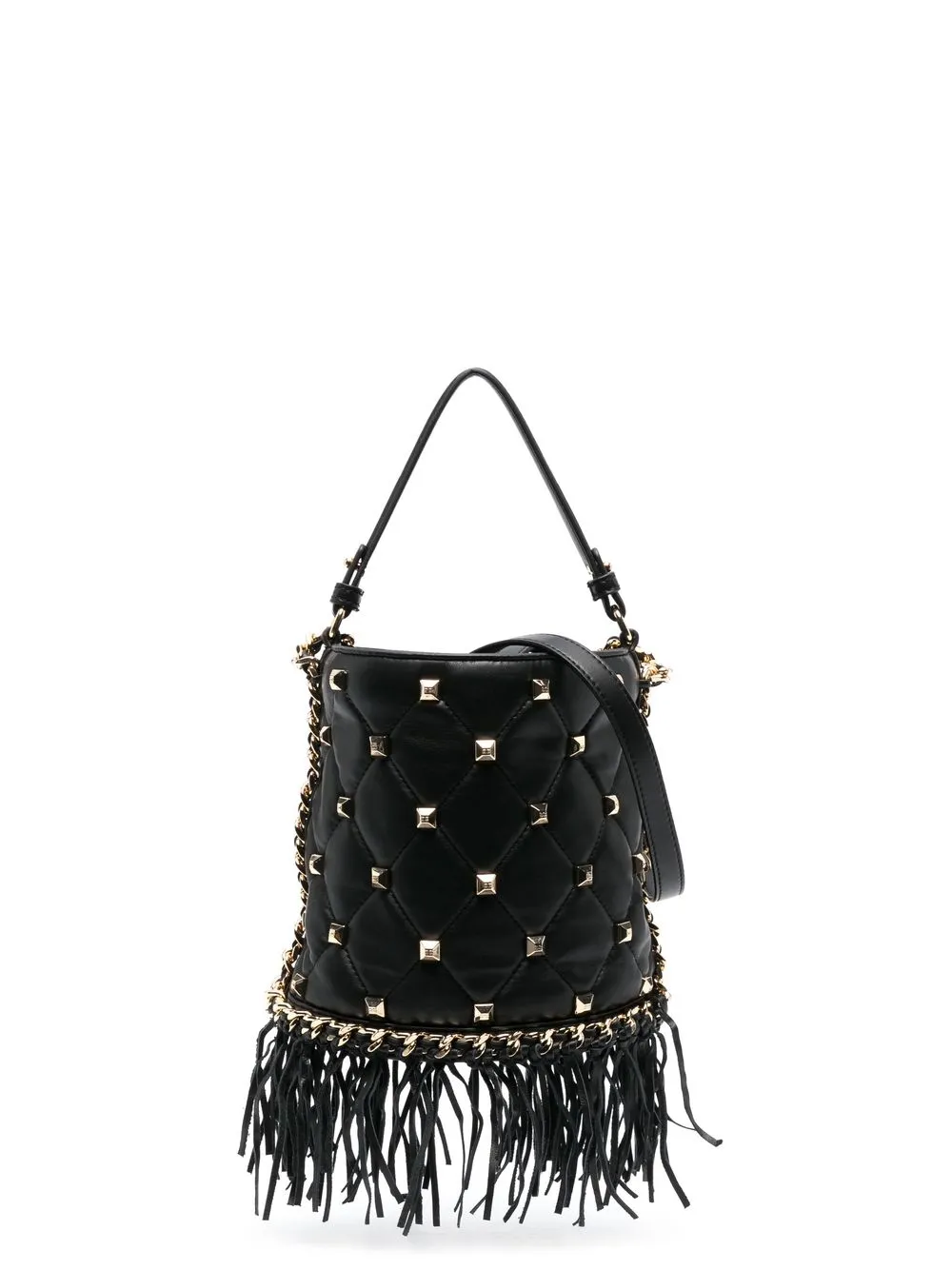 

Elisabetta Franchi quilted stud bucket bag - Black