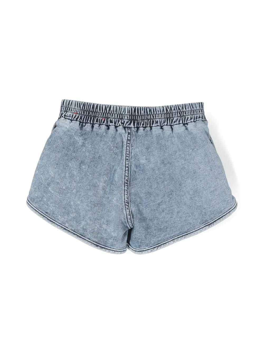 Diesel Kids Spijkershorts met trekkoordtaille - Blauw