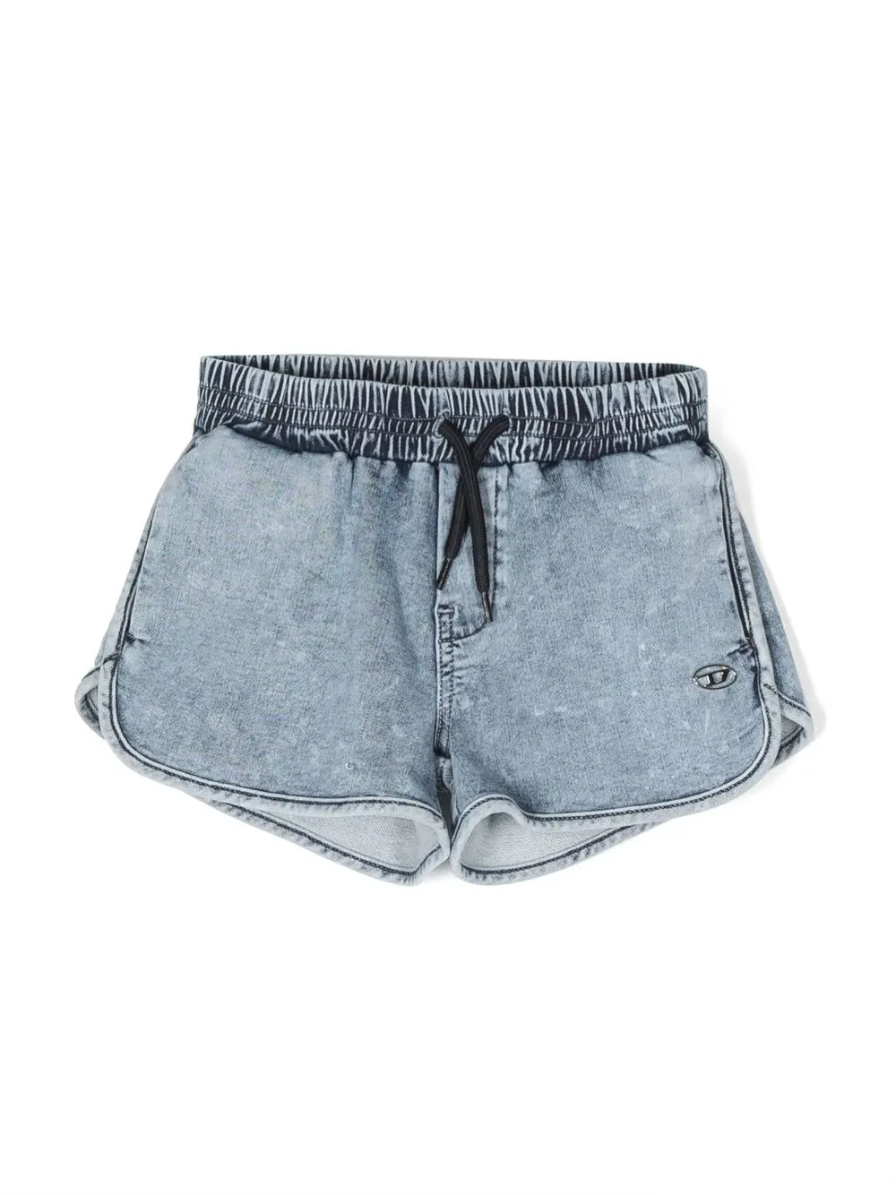 

Diesel Kids drawstring-waist denim shorts - Blue