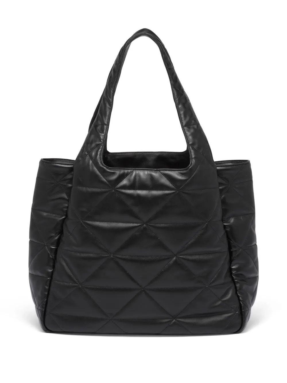 Prada Shopper van nappa leer - Zwart