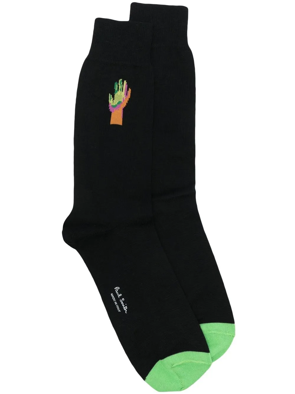 

Paul Smith hand-print mid-calf socks - Black