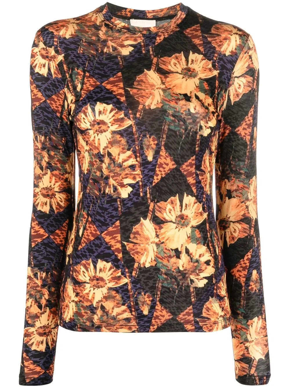 

Ulla Johnson floral-print long-sleeved T-shirt - Orange