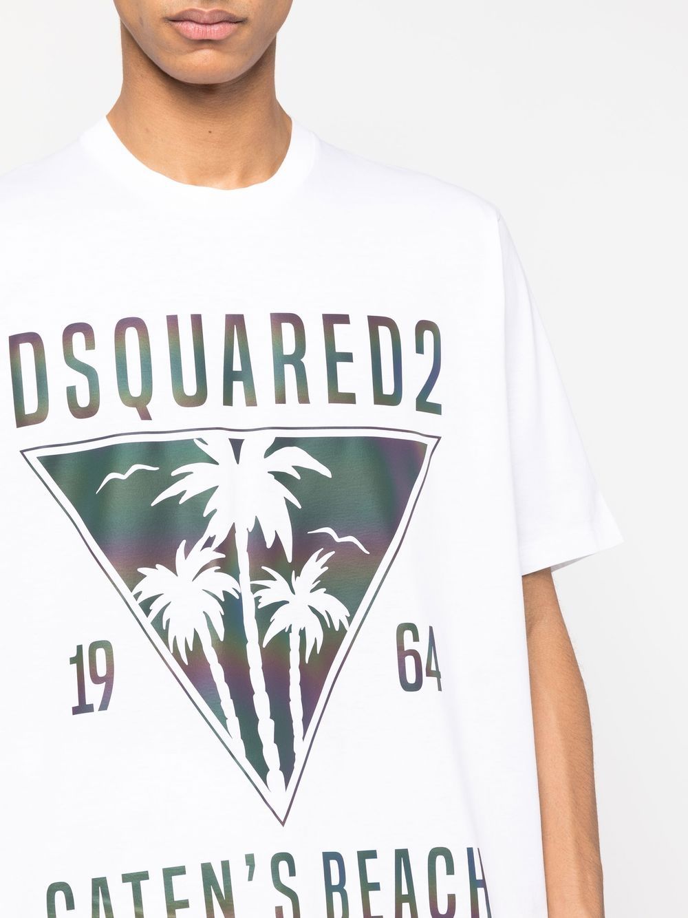 Shop Dsquared2 Logo-print Short-sleeved T-shirt In White