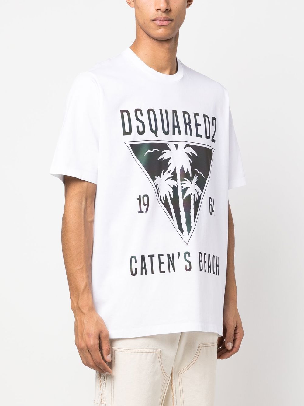 Shop Dsquared2 Logo-print Short-sleeved T-shirt In White