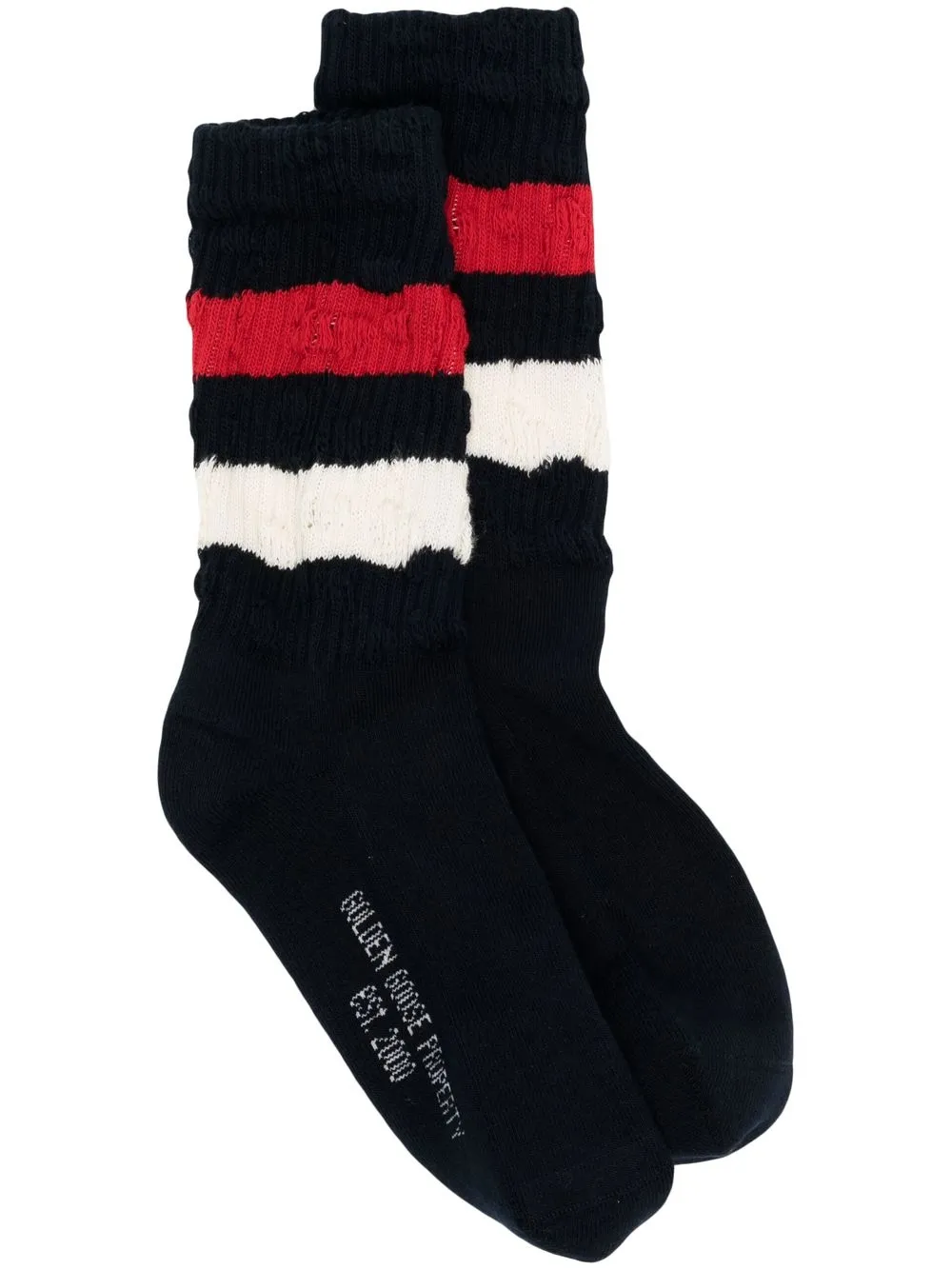 

Golden Goose logo-intarsia knit ankle socks - Blue