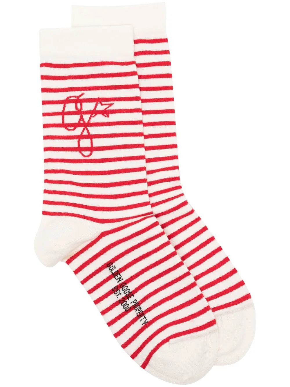 

Golden Goose intarsia-knit logo socks - White