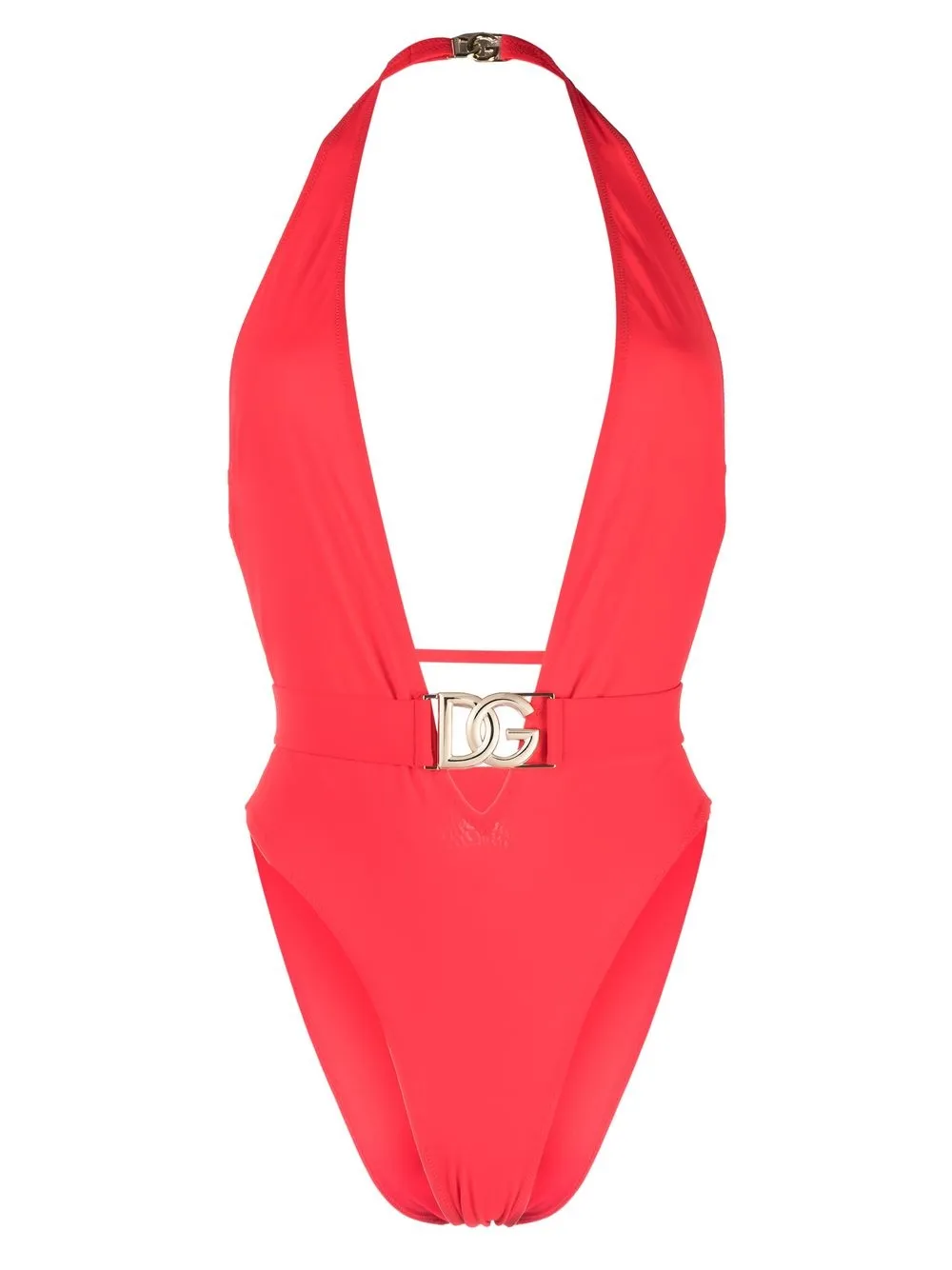 

Dolce & Gabbana traje de baño con escote halter - Rojo