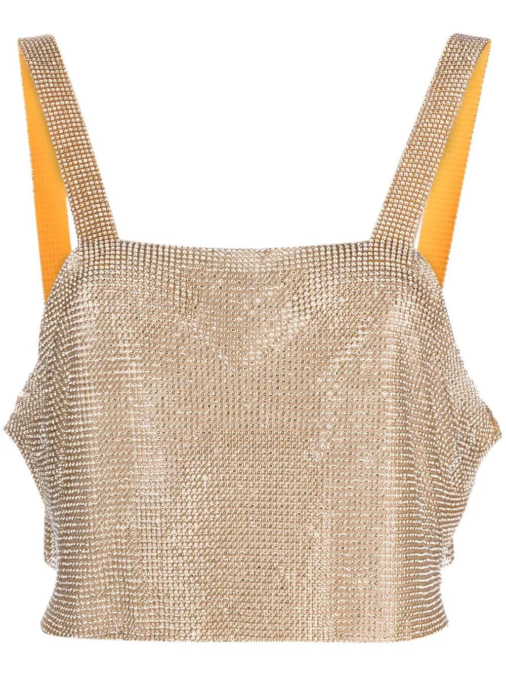 

Santa Brands crystal-embellished cropped top - Orange