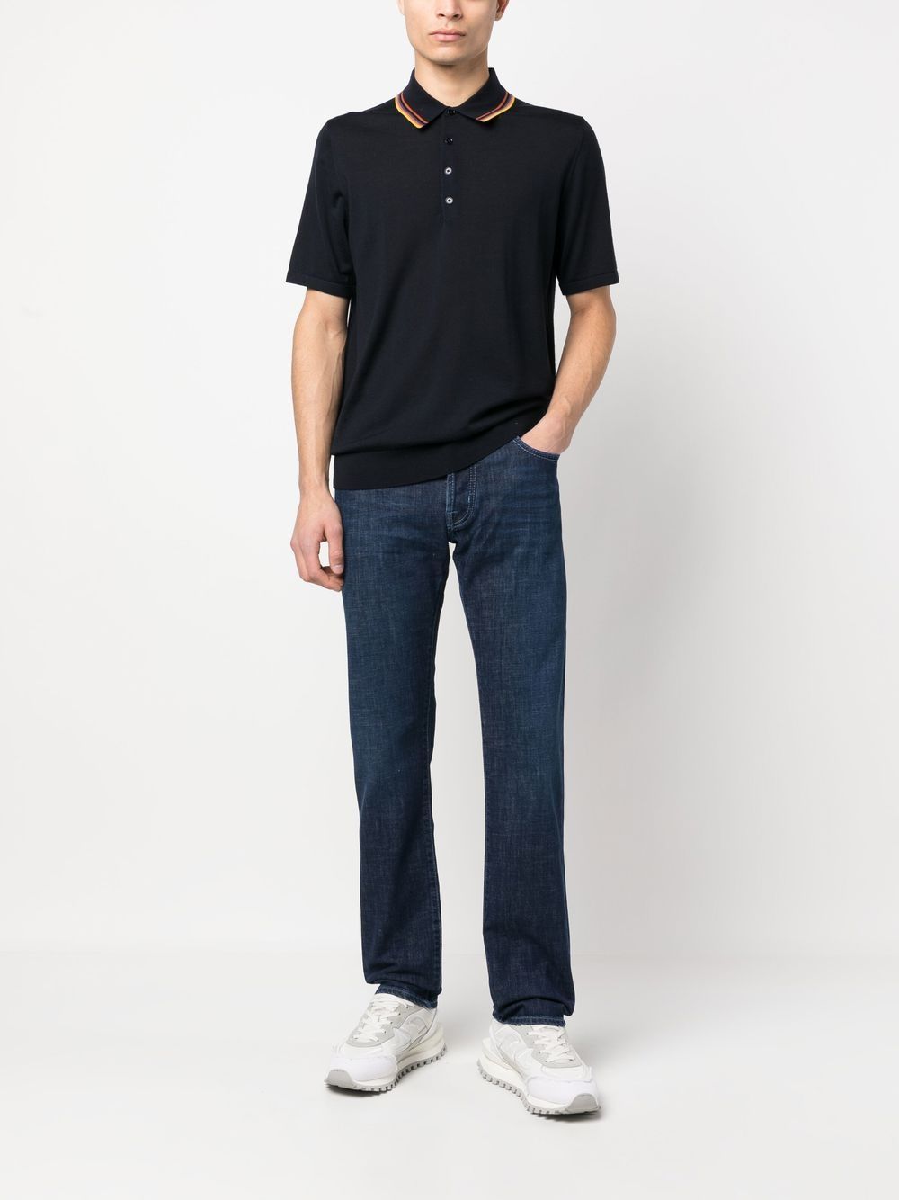 Paul Smith Poloshirt van merinowol - Blauw