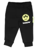 Barrow kids logo-print cotton trousers - Black