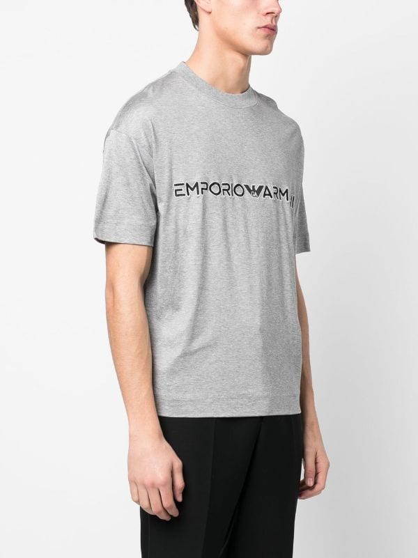 Emporio Armani logo-print crew-neck T-shirt - Farfetch