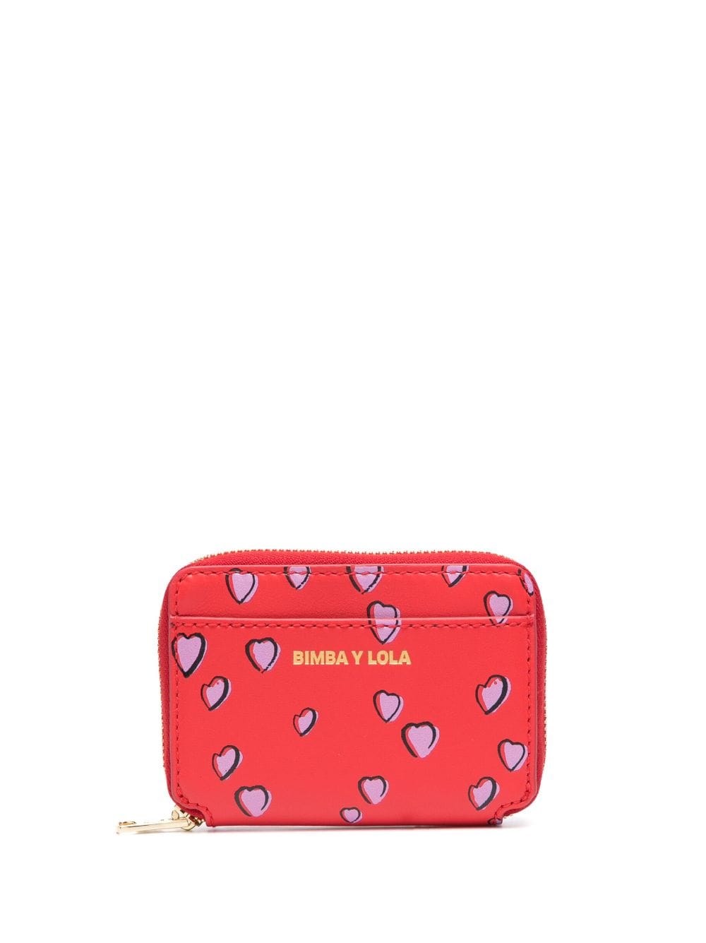 Bimba y Lola logo-lettering heart purse, Red