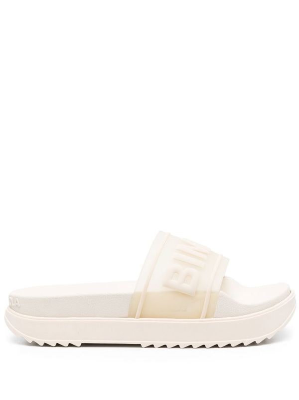 Bimba y Lola logo embossed Platform Slides Farfetch