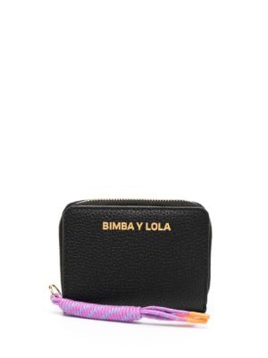 Bimba Y Lola Black Leather Heart Coin Purse