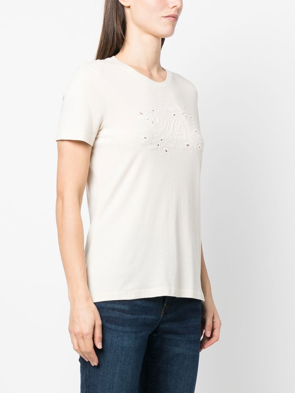 Shop Lauren Ralph Lauren Katlin Short-sleeved T-shirt In Nude