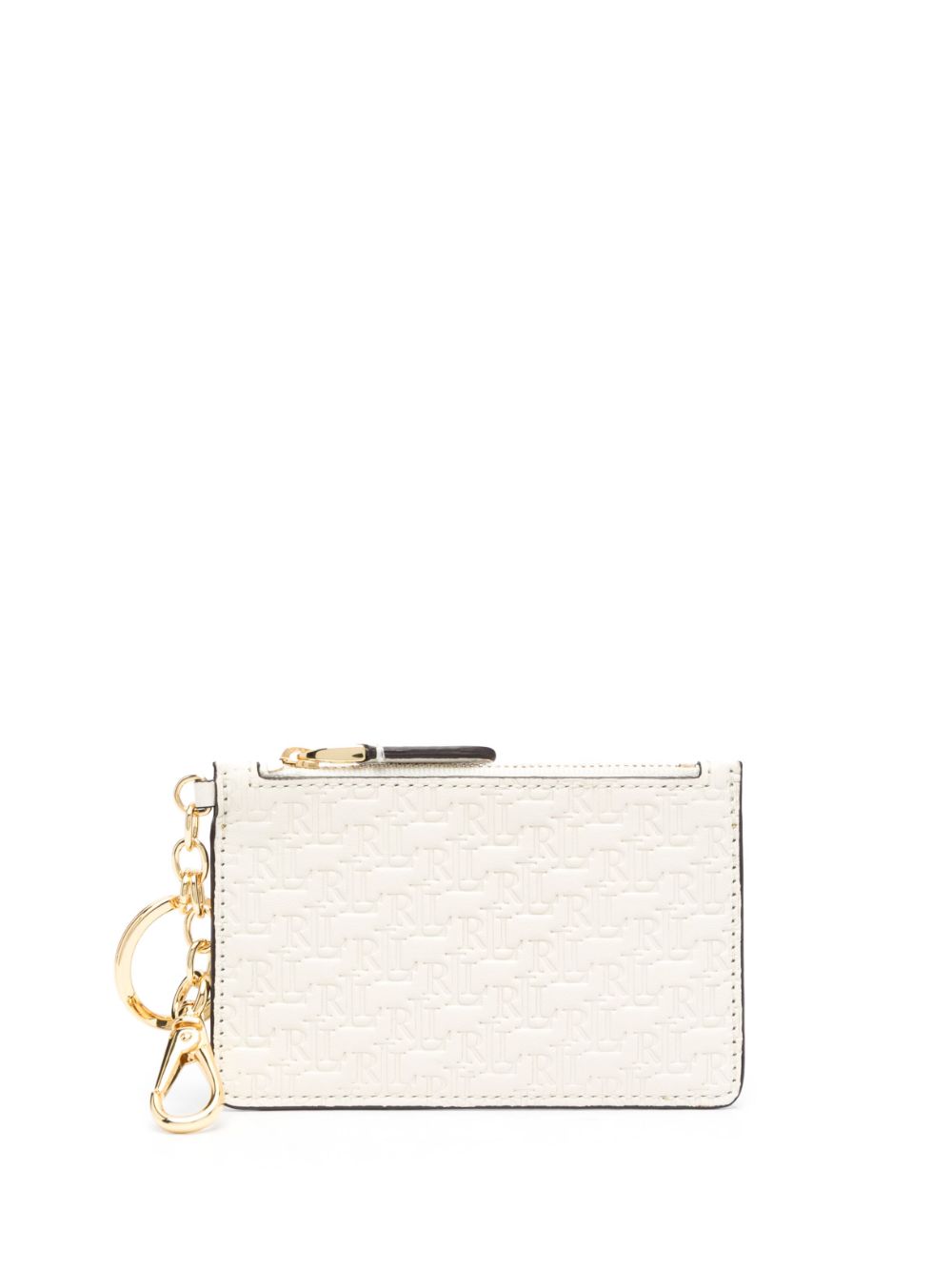 Lauren Ralph Lauren embossed-logo Zip Leather Wallet - Farfetch