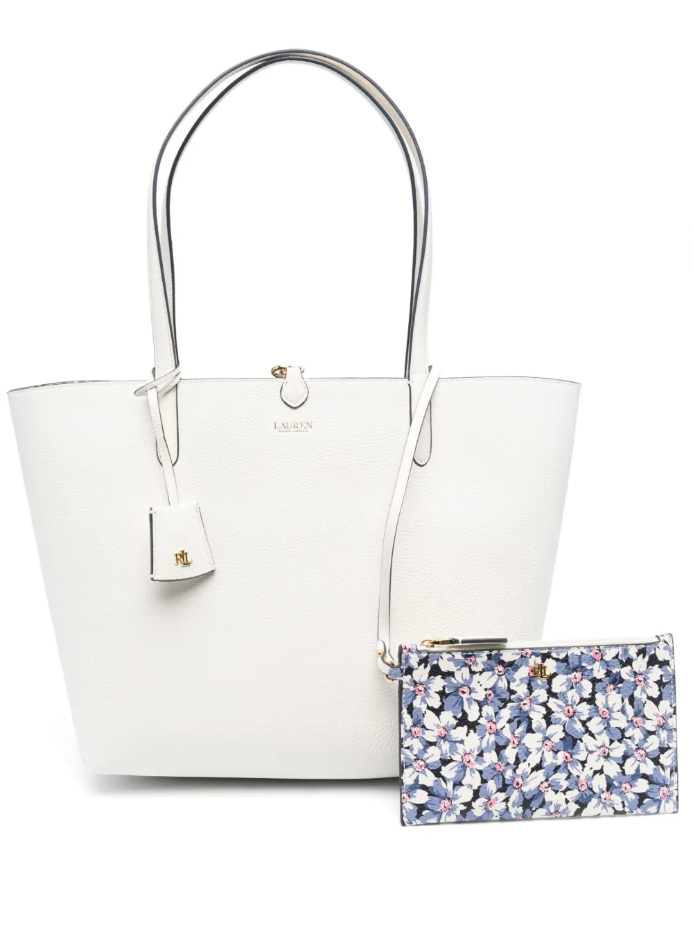 Lauren Ralph Lauren Reversible Fauxleather Tote Bag In White ModeSens
