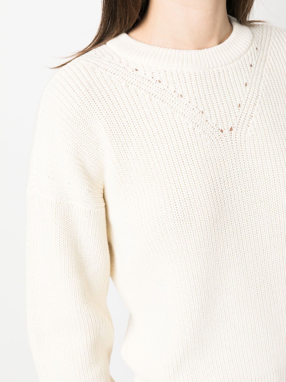 Shop Lauren Ralph Lauren Puff-sleeve Crew-neck Jumper In Nude