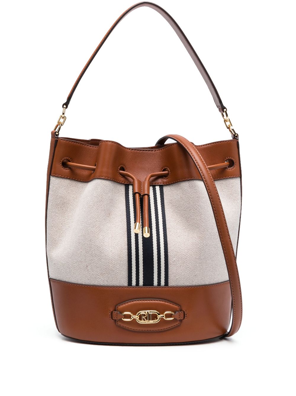 Lauren Ralph Lauren Large Andie Leather Bucket Bag In Neutrals | ModeSens