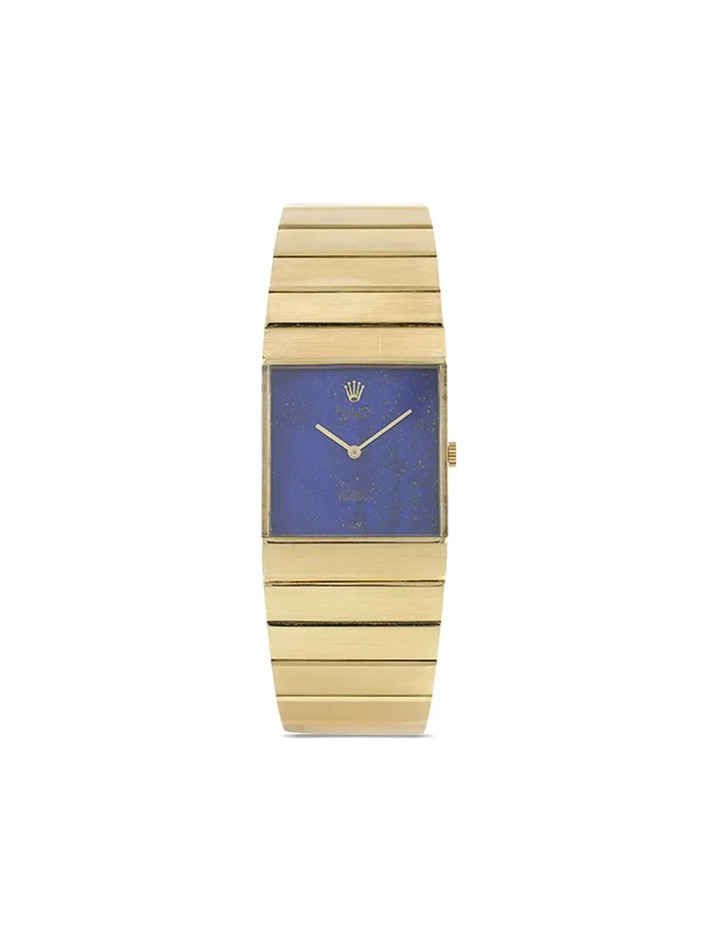 Pre-owned Rolex 1970  King Midas 34mm In Blue