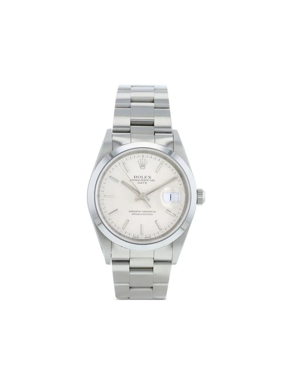 

Rolex 2001 pre-owned Oyster Perpetual Date 34mm - Silver