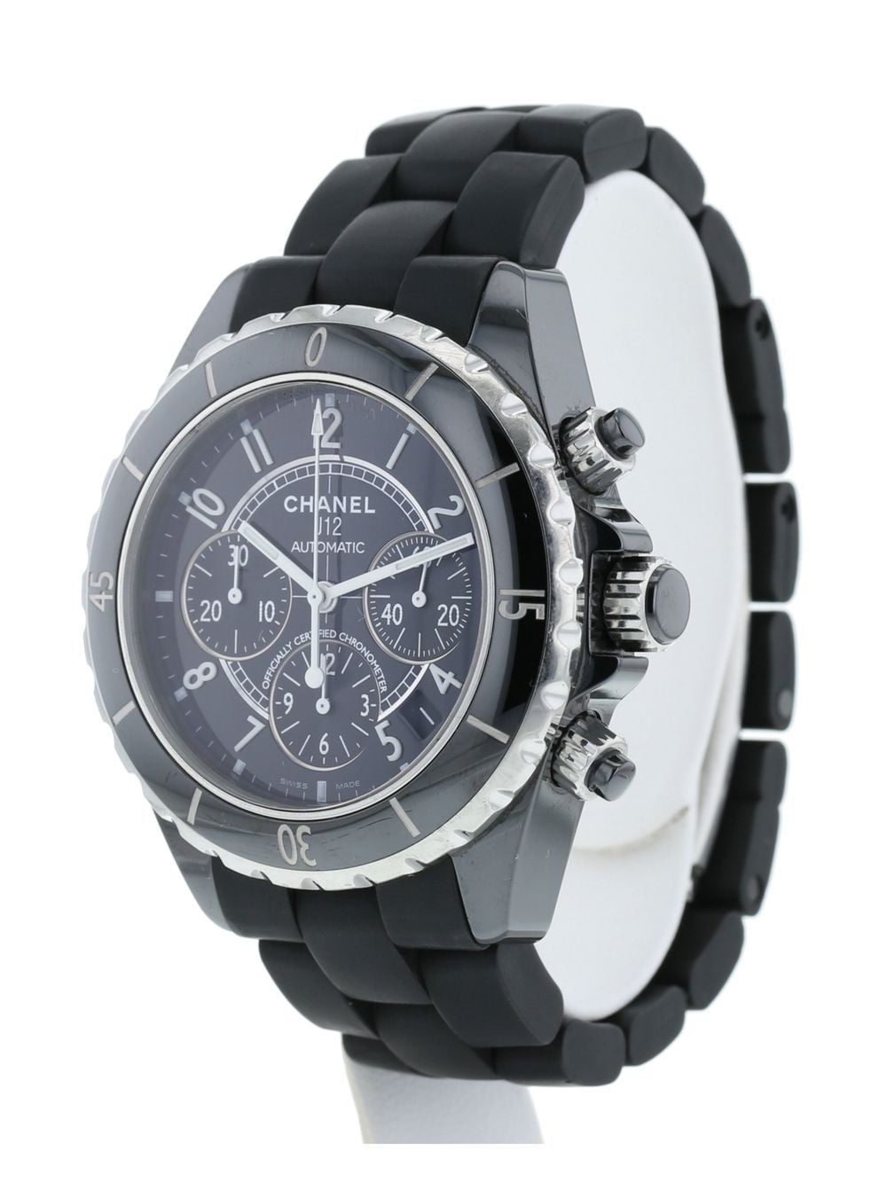 Pre-owned Chanel 2010   J12 Chronograph 41mm In Black