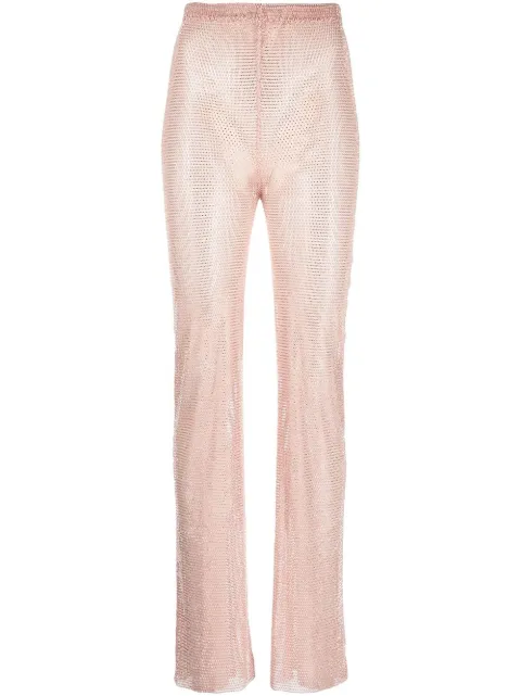 Santa Brands rhinestone-embellished straight trousers