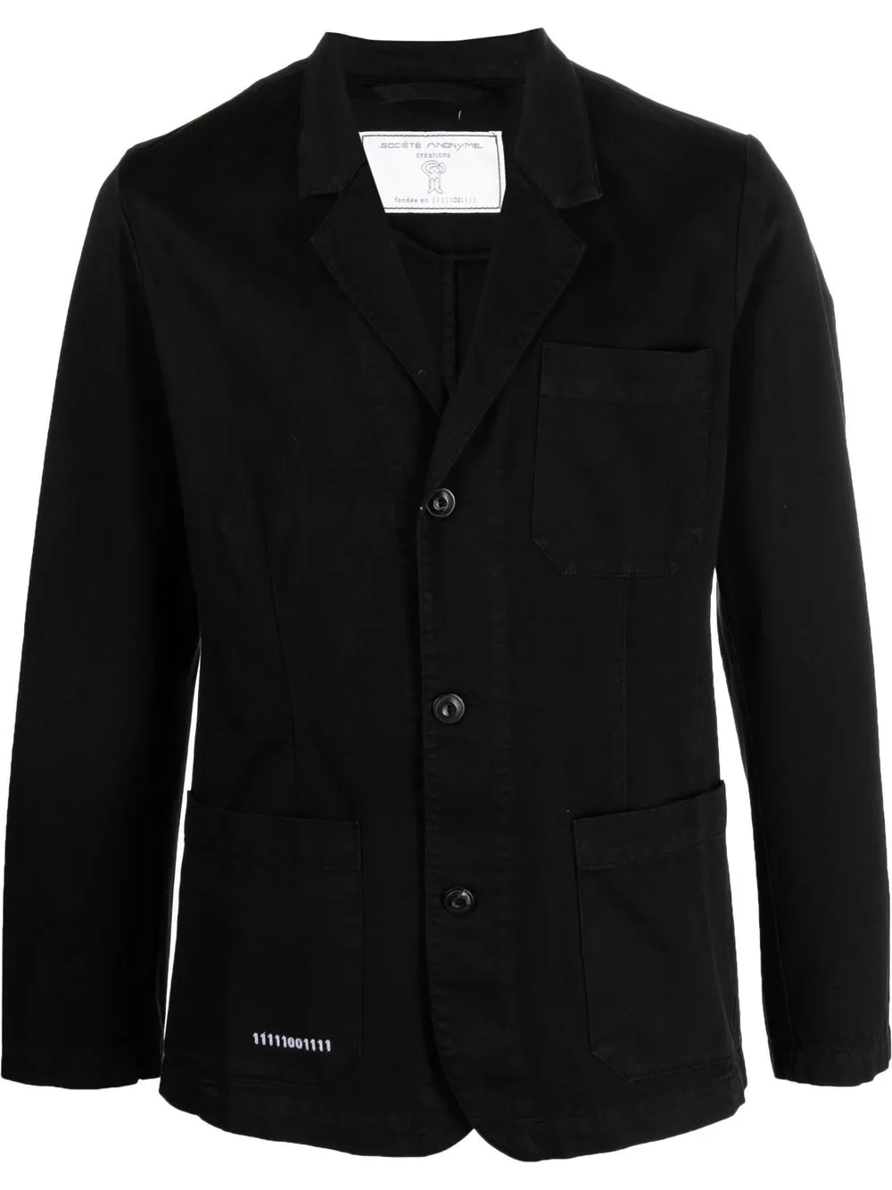 

Société Anonyme single-breasted tailored blazer - Black