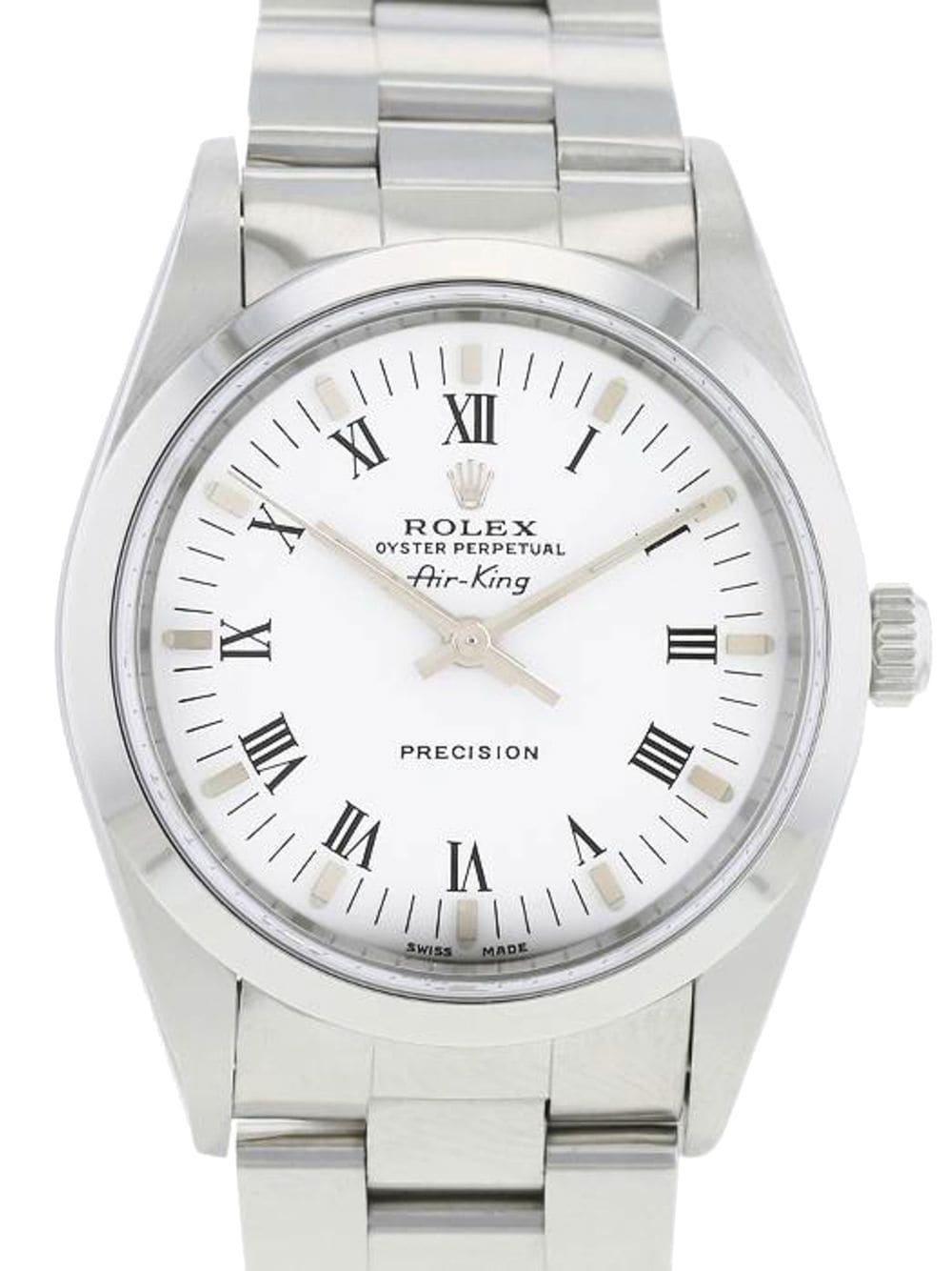 Pre-owned Rolex Air-king 34毫米腕表（1998年典藏款） In White