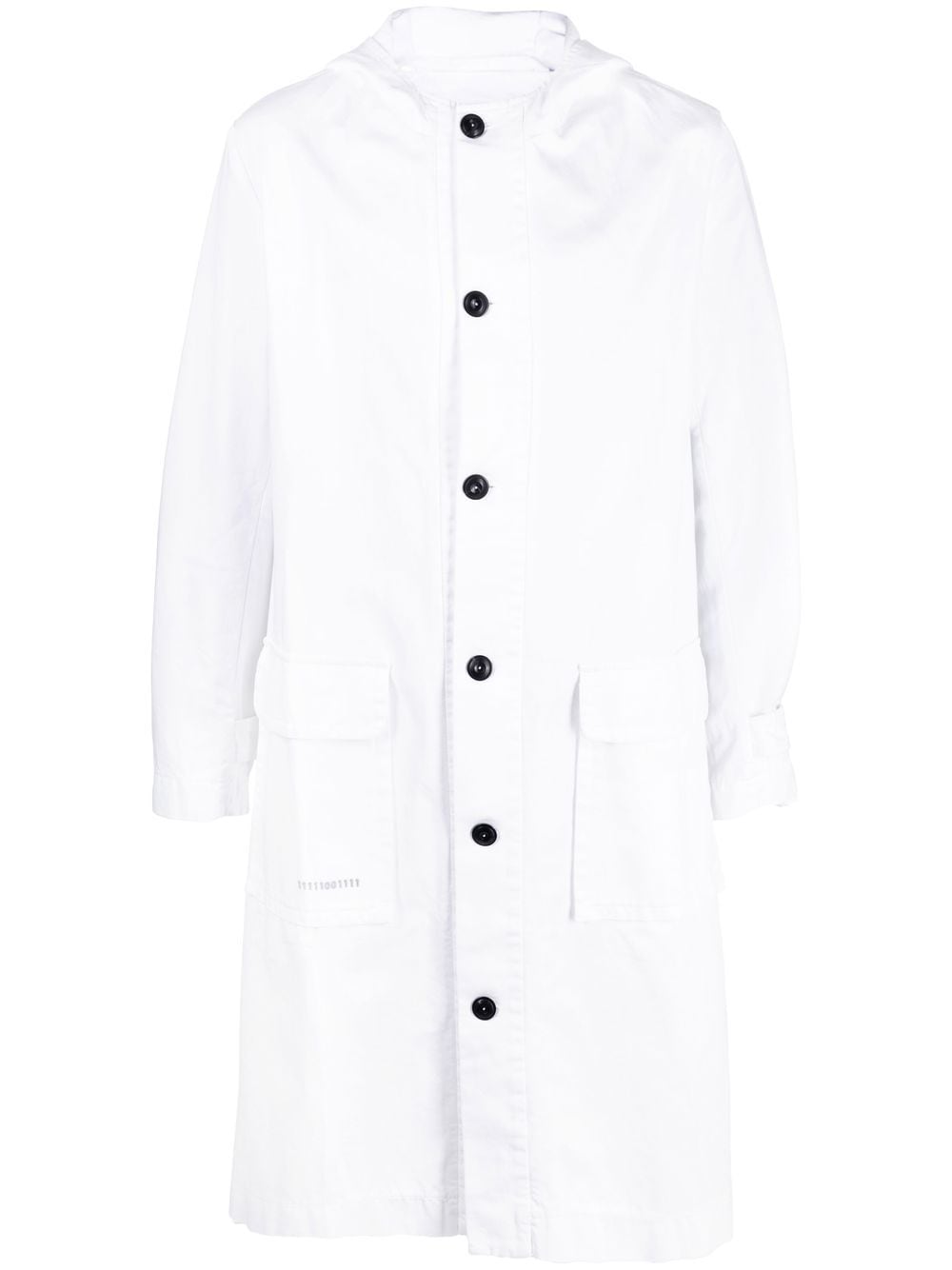 Société Anonyme Hooded Cotton Coat In White