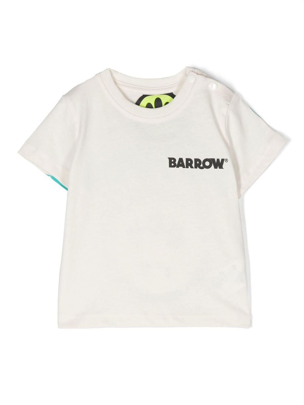 Shop Barrow Logo-print Detail T-shirt In Nude