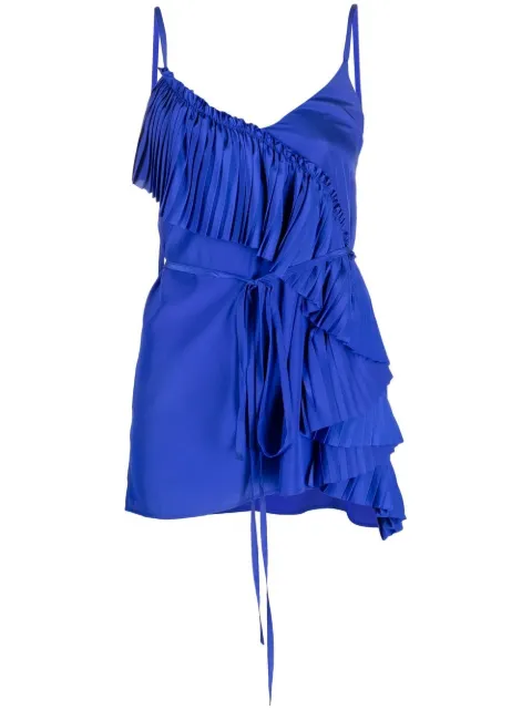 P.A.R.O.S.H. ruffled-detail sleeveless blouse