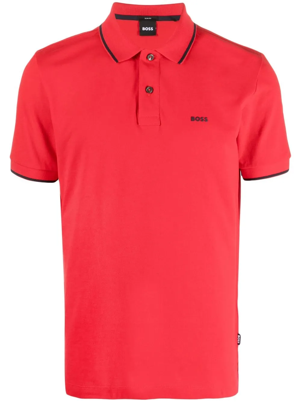 

BOSS logo-print polo shirt - Red