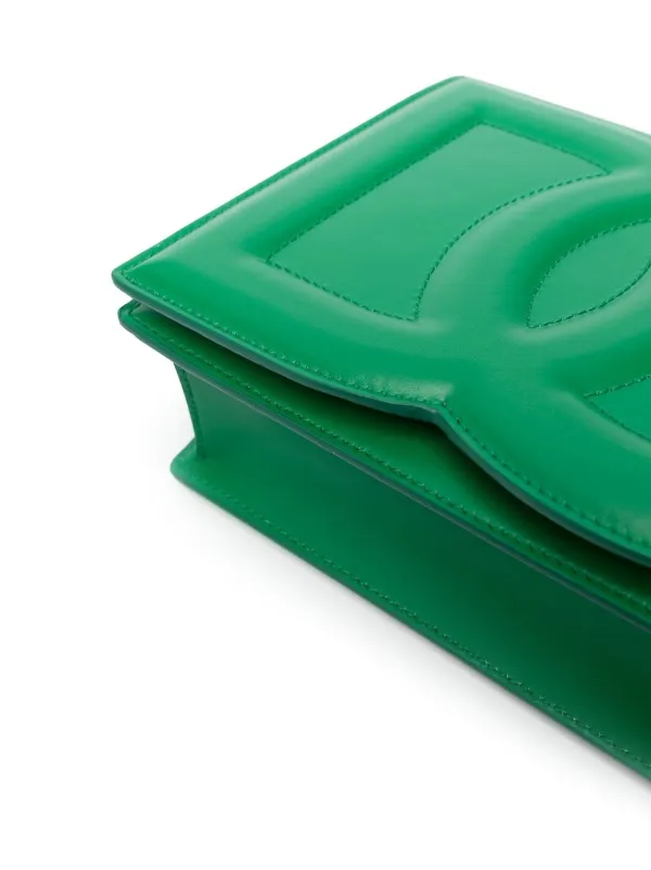 Dolce & Gabbana DG Logo Leather Cross Body Bag | Green