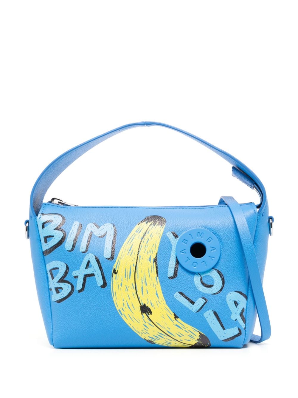 Bimba y Lola small banana-print tote bag, Blue