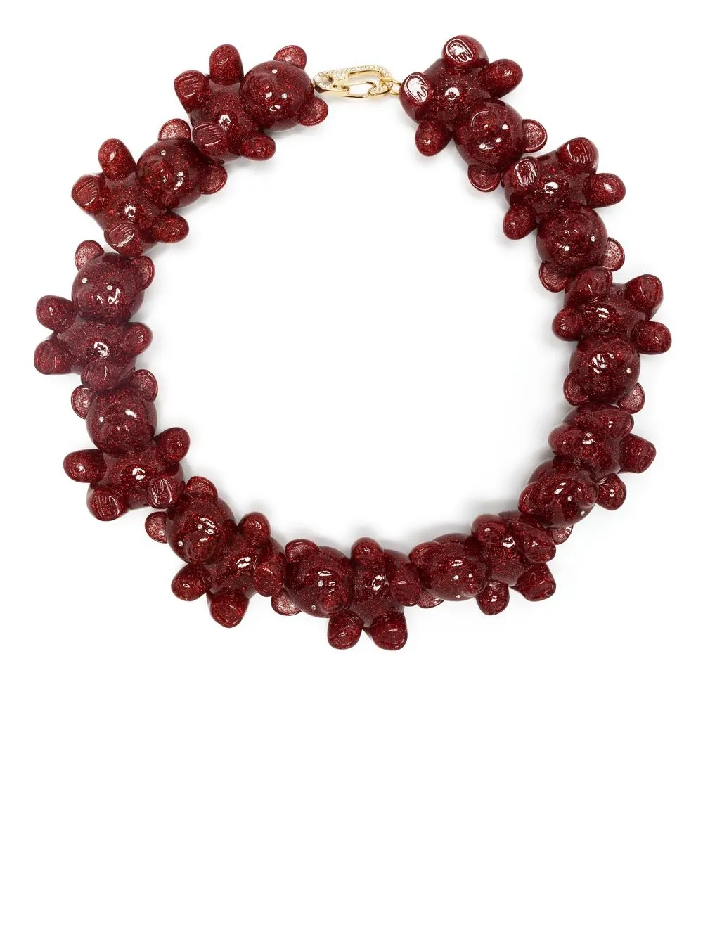 

Bimba y Lola collar de cuentas con dije de oso - Rojo