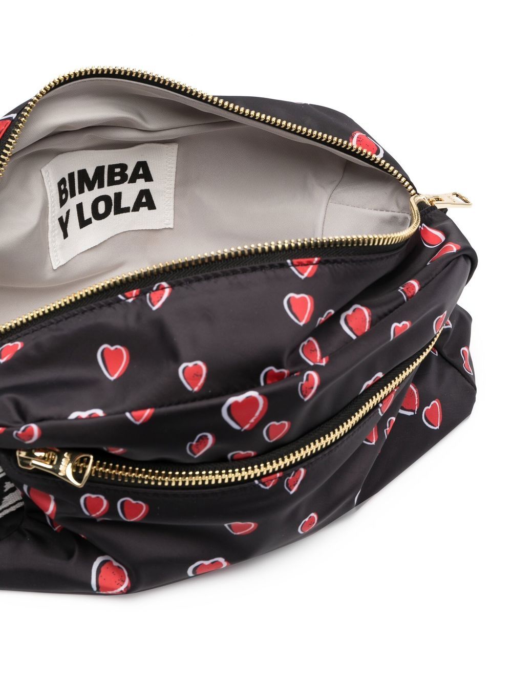 Bimba Y Lola Medium Logo-plaque Make-up Bag - Black