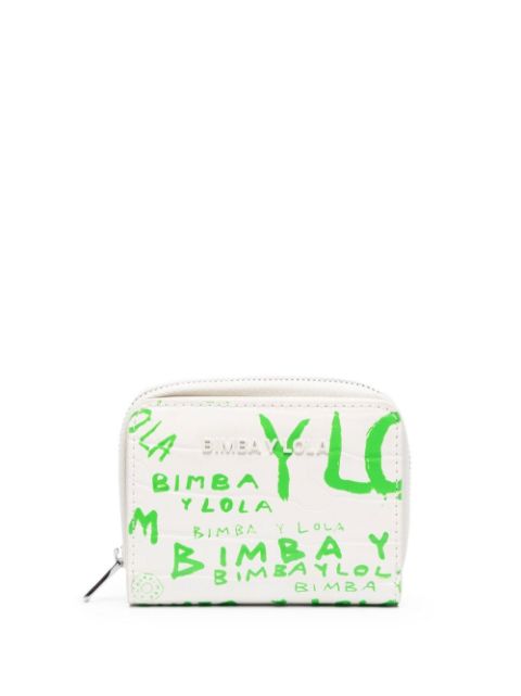 Bimba y Lola - croc-effect logo-print wallet