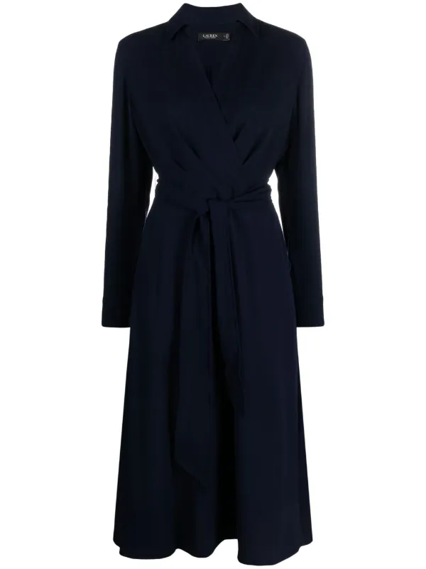 Ralph lauren black wrap dress hotsell