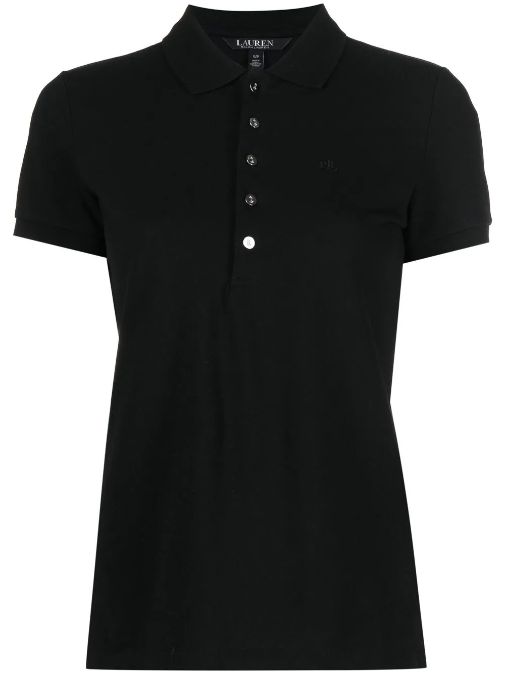 Lauren Ralph Lauren Logo-embroidered Polo Shirt In Black