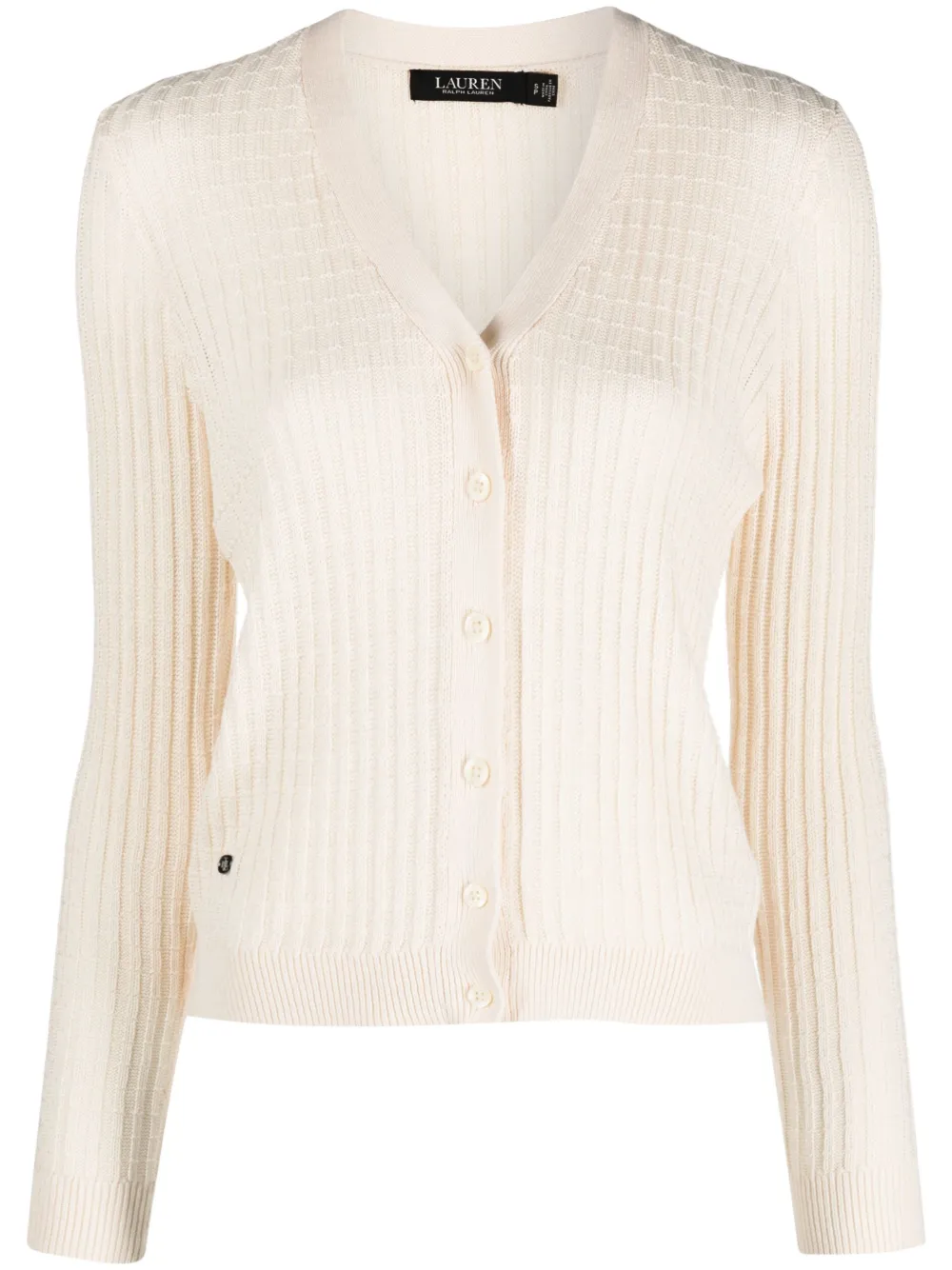 Lauren Ralph Lauren Denzel Long-sleeve Cardigan In White