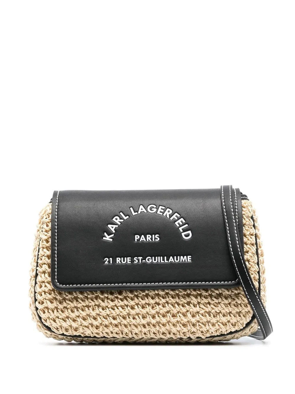 

Karl Lagerfeld woven-raffia medium shoulder bag - Neutrals