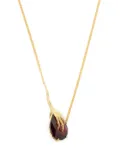Wouters & Hendrix Gold 18kt yellow gold Grigri garnet necklace