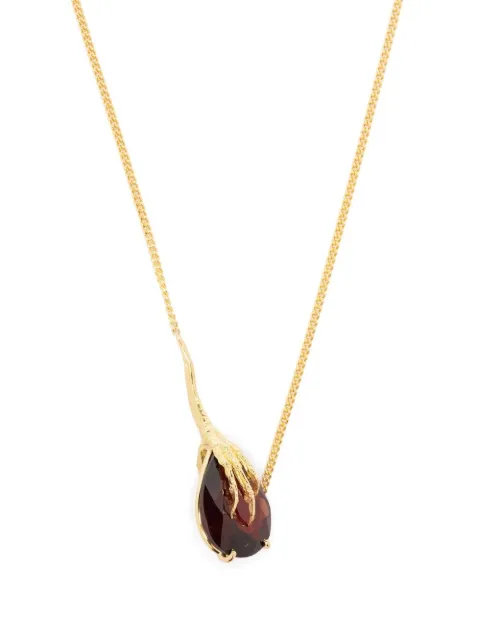 Wouters & Hendrix Gold Collana Grigri in oro giallo 18 carati con granato