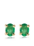 Wouters & Hendrix Gold 18kt yellow gold emerald stud earrings