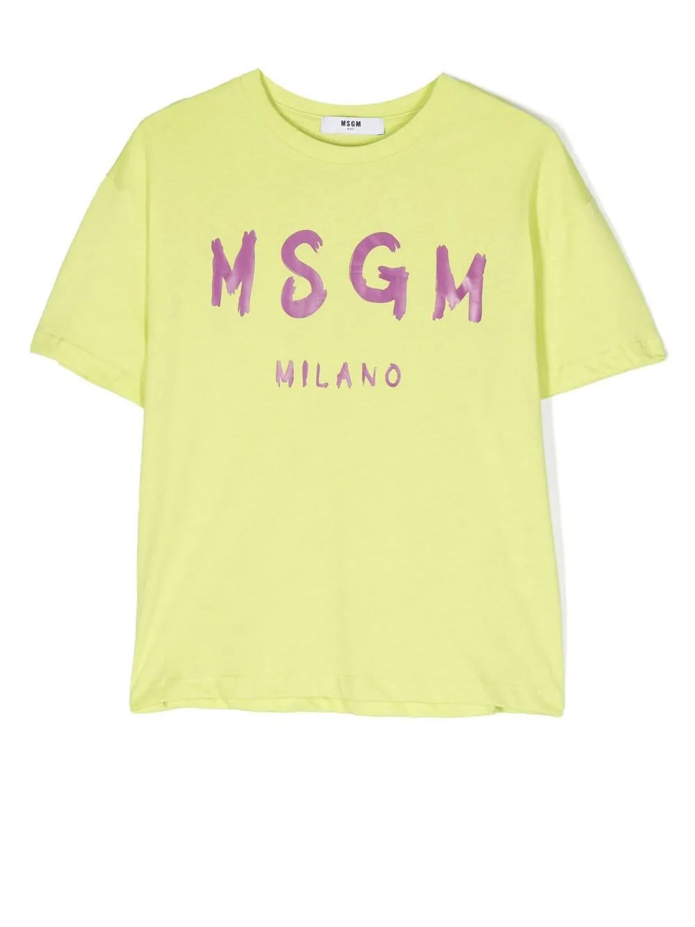 

MSGM Kids playera con logo estampado - Verde