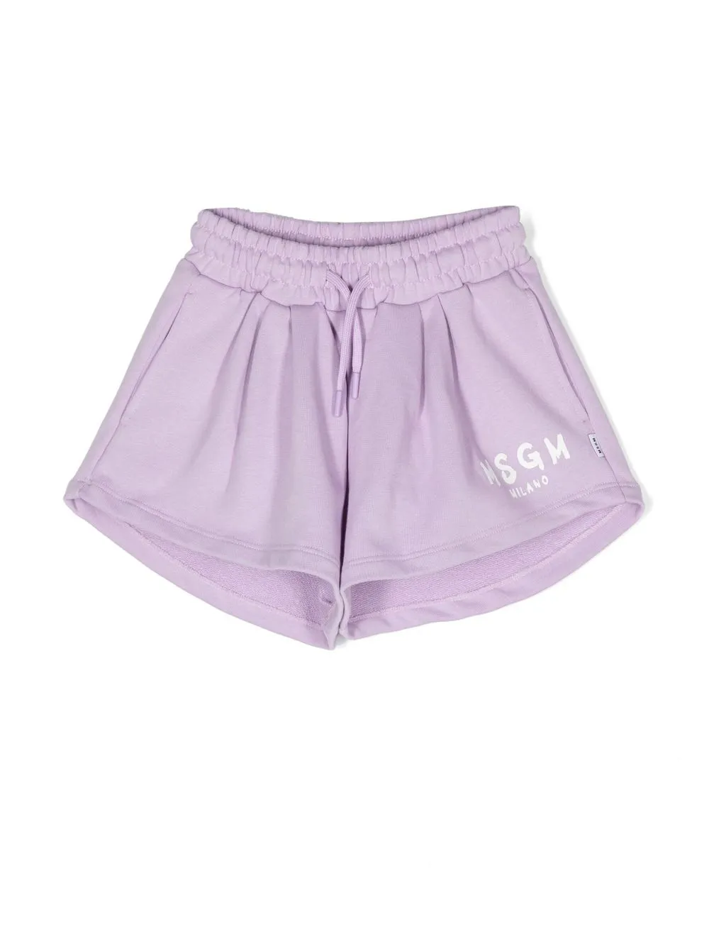 Msgm Kids' Logo-print Shorts In Purple