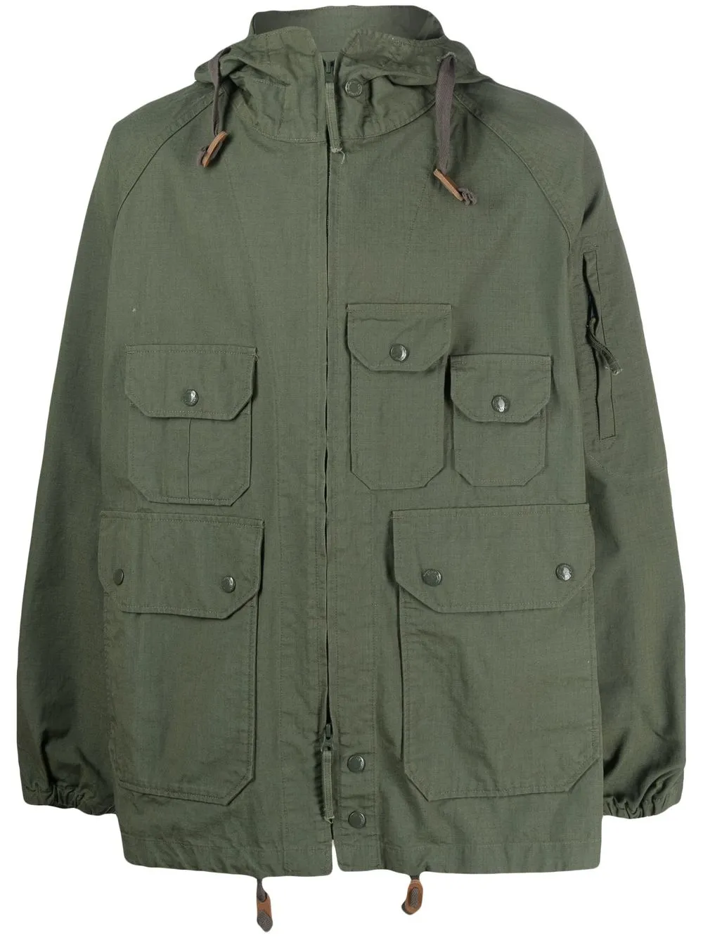 

Engineered Garments multiple-pocket detail hooded jacket - Green