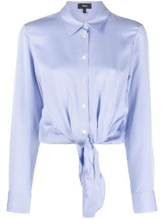 Theory long-sleeve Silk Shirt - Farfetch