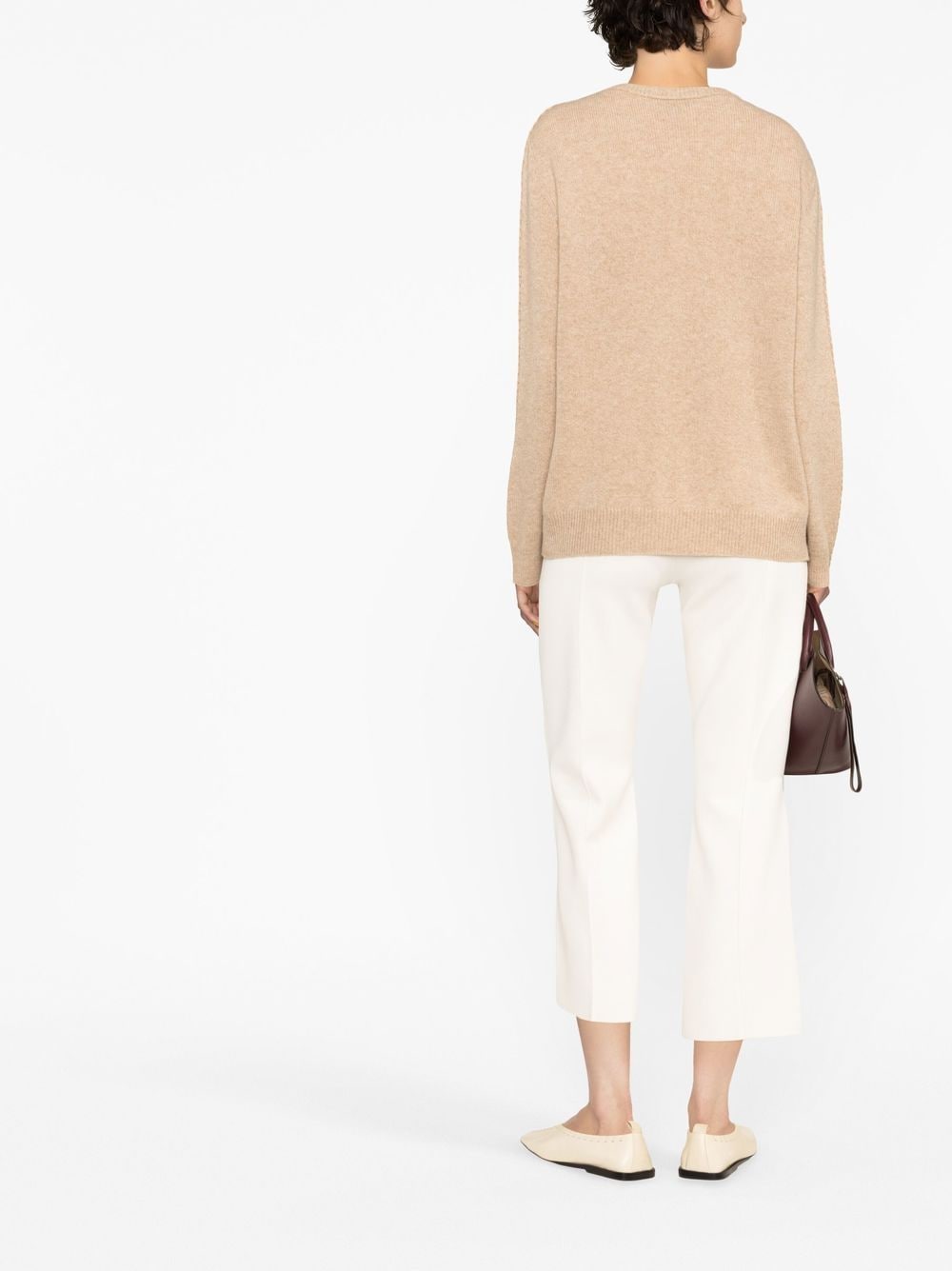 Shop Theory Mid-rise Cropped Trousers In White